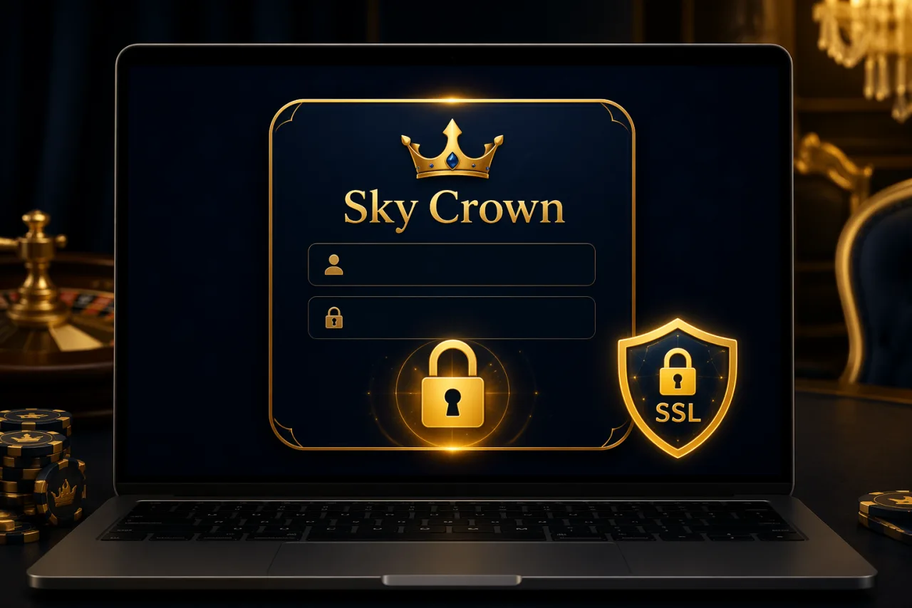 Secure Sky Crown Casino login screen