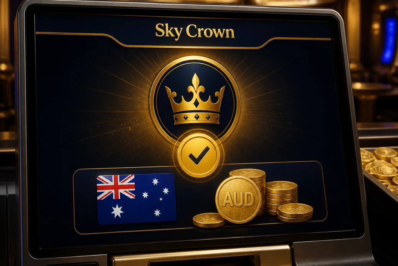 Sky Crown real money cashier with AUD deposit